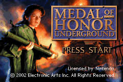 Medal of Honor: Underground title screen for GameBoy Advance